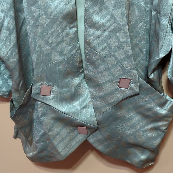 Vintage Betsy's Things Shiny Disco Raglan Sleeve Blazer sz 20 - Picture 2 of 11